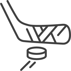 Hockey Stick with Puck Icon